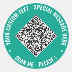 Sube tus pegatinas de texto personalizado de códig