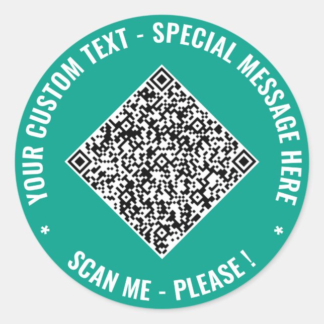 Sube tus pegatinas de texto personalizado de códig (Anverso)
