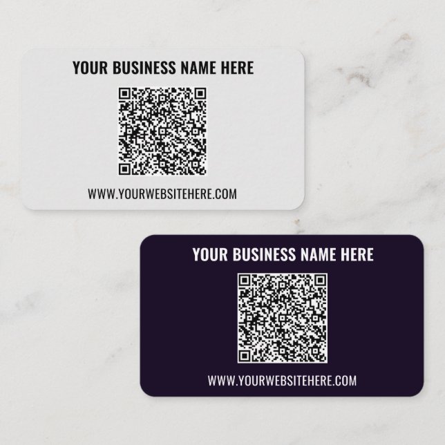 Sube tus tarjetas de presentación con código QR Añ (Anverso / Reverso)