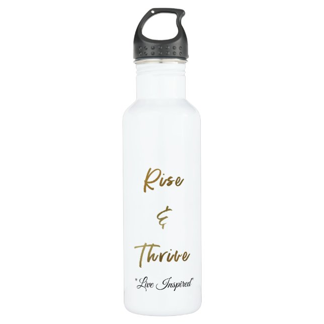 Sube y prospera la botella de agua termal (Anverso)
