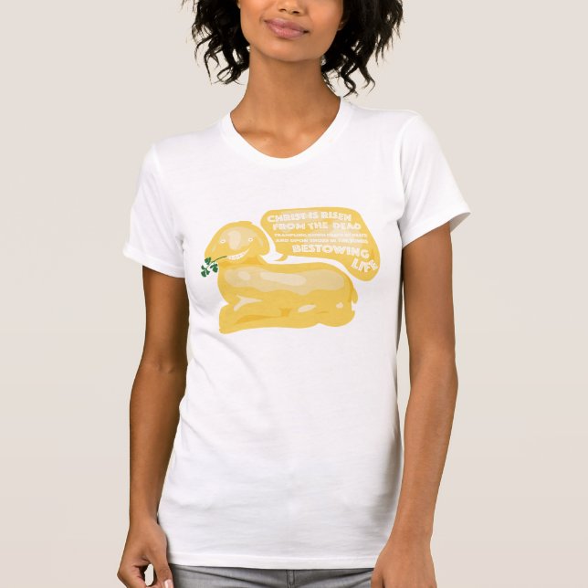 SUBEN A CRISTO, camiseta divertida del cordero de (Anverso)