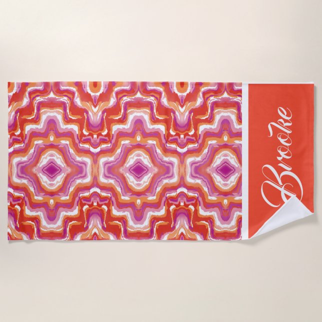 Subherente toalla de playa de bandera del Orgullo  (Anverso)