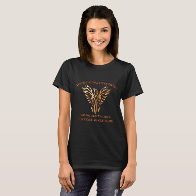 Subida del pájaro de Phoenix de la camiseta de las (Anverso completo)