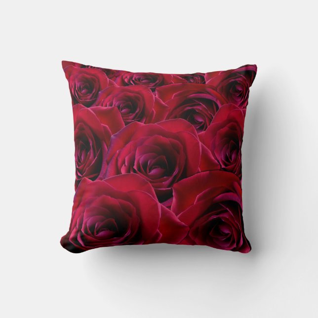 Subió almohadas rojas almohadas rosa rosadas Decor (Anverso)