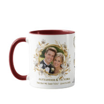Subir foto de boda Taza personalizada, aniversario