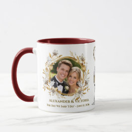 Subir foto de boda Taza personalizada, aniversario