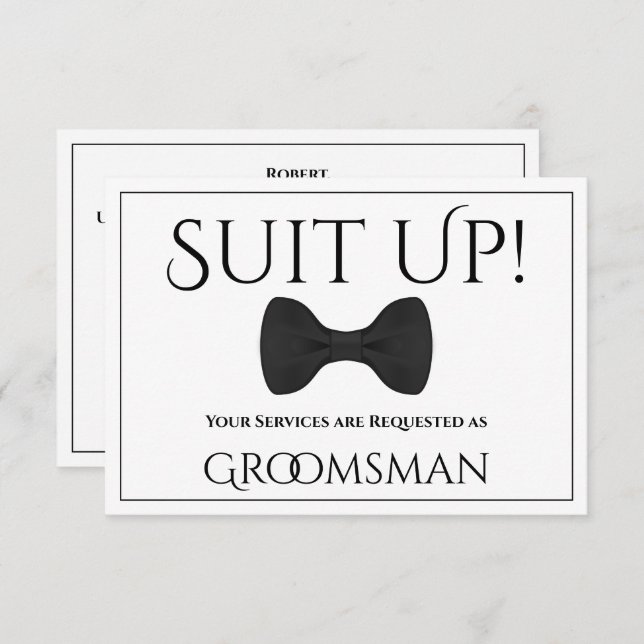 Subir la tarjeta de mi Groomsman (Anverso / Reverso)