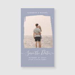 Sublime FOTO Minimalista Salven la fecha Dusty Blu