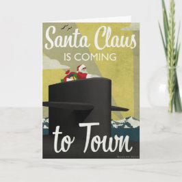 Submarine Santa - Tarjeta de Navidades