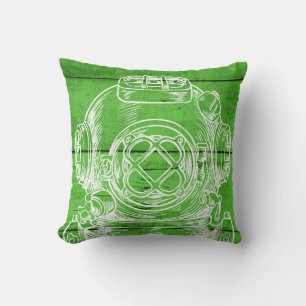 Submarinismo con almohada de tiro verde