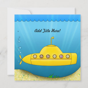 Invitación diptico photocall bautizo Submarino Amarillo · Inicio ·