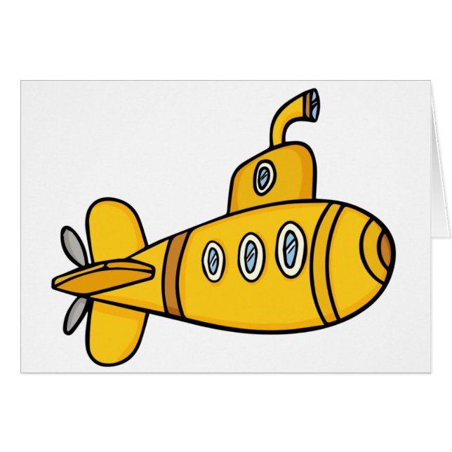 Submarino amarillo del dibujo animado (Anverso (Horizontal))