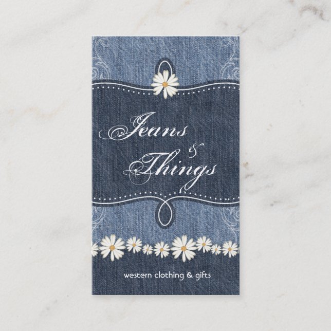 Subprocesos Denim n Daisies Tarjeta de Negocios Sh (Anverso)