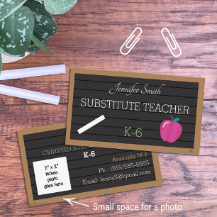 Subprofesor de Cartón Tarjetas pequeñas para empre