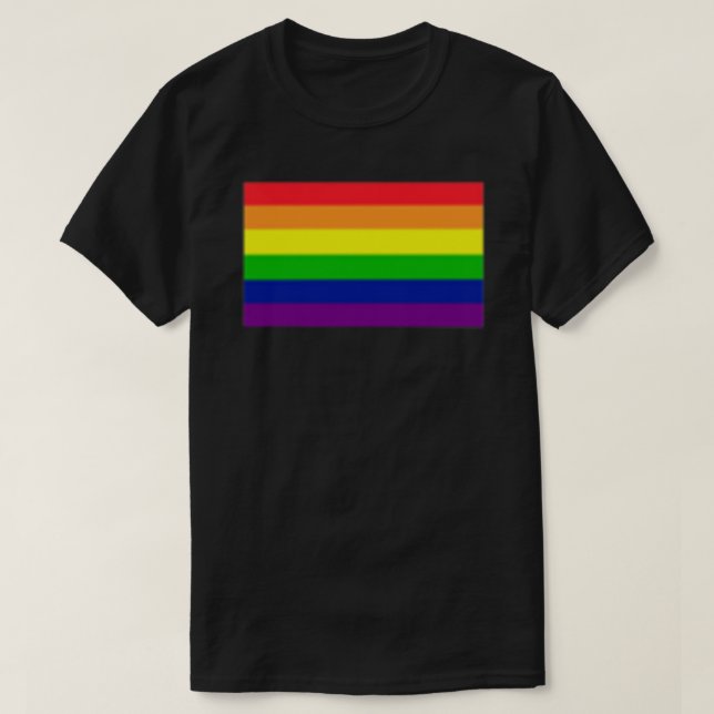 Subtil bandera del Orgullo Gay Clásico de Camiseta (Diseño del anverso)