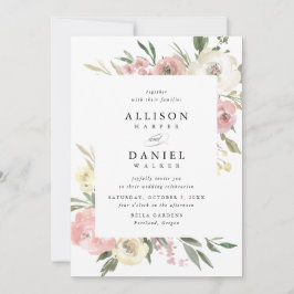 Subtle Blooms | Invitación de Boda con Marco