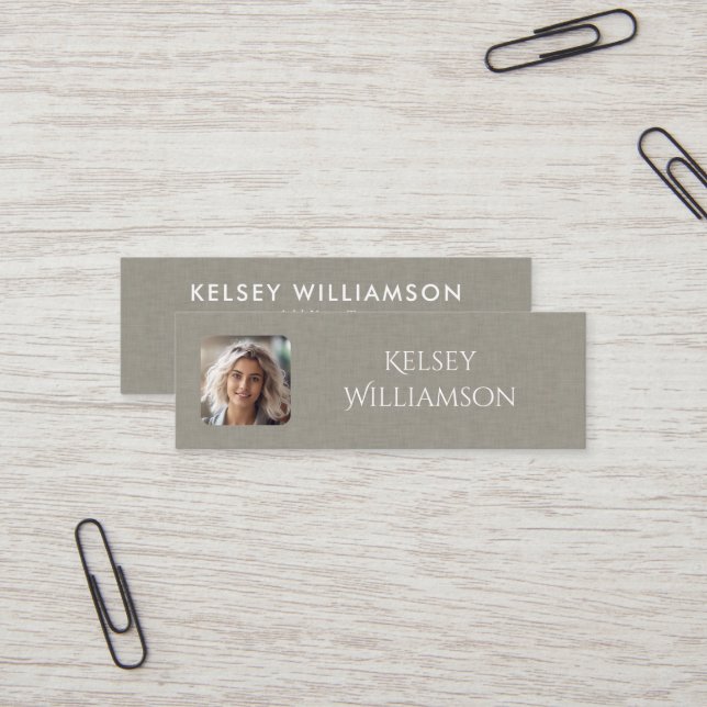 Subtle Textura Foto Mini tarjeta de negocios (Anverso/Reverso In Situ)