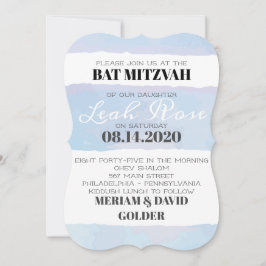 SUBTLE WATERCOLOR Bat Bar Mitzvah Invitación