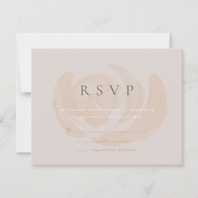 Subtle Watercolor Floral Wedding Tarjeta RSVP (Anverso)