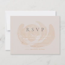 Subtle Watercolor Floral Wedding Tarjeta RSVP