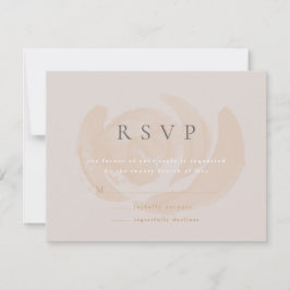 Subtle Watercolor Floral Wedding Tarjeta RSVP