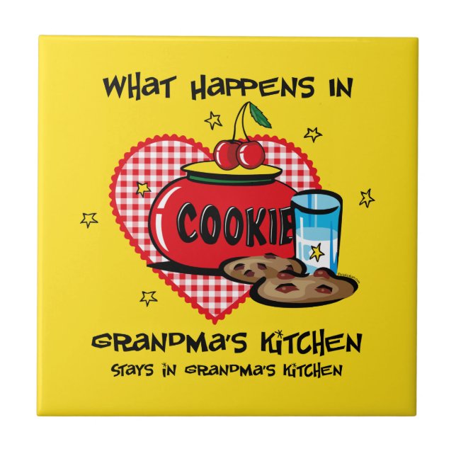 Sucede en la teja Trivet de la cocina de la abuela (Frente)