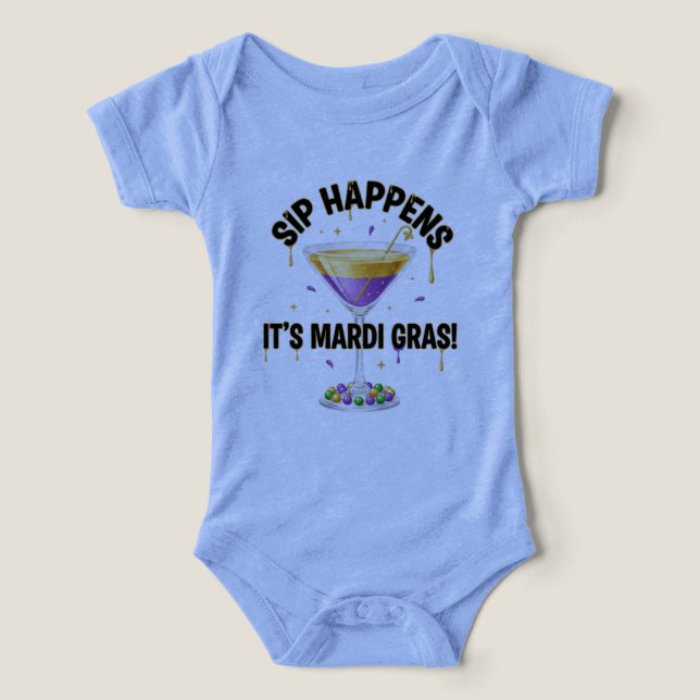 Sucede mientras bebes Es Mardi Gras Fiesta de cóct (Diseño delantero )