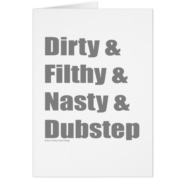 Sucio y asqueroso y Grimey y Dubstep (Frente)
