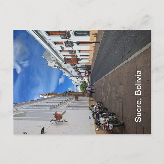 Sucre, postal de Bolivia (Anverso)