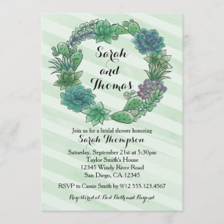 Suculenta invitación a ducha de novia