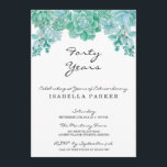 Suculenta invitación al cumpleaños de una mujer<br><div class="desc">Suculentos pintados a mano en acuarelas sobre un fondo blanco y nítido con una hermosa caligrafía. ...  . el entorno perfecto para invitar a sus huéspedes a su día especial.</div>