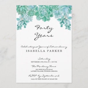 Suculenta invitación al cumpleaños de una mujer