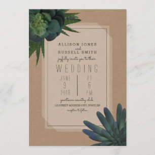 Suculenta invitación de boda inspirada en el libro