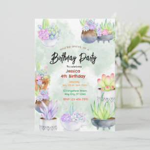 Suculenta Soiree: Invitación al cumpleaños de la M