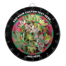 Suculenta tablero con texto Personalizado