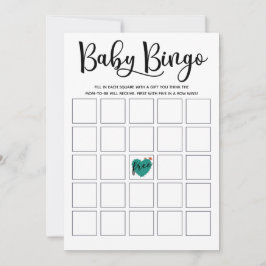 Suculenta tarjeta de bingo de Baby Shower
