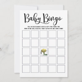Suculenta tarjeta de bingo de Baby Shower