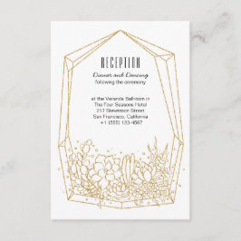 Suculenta tarjeta de recepción de boda para el ter