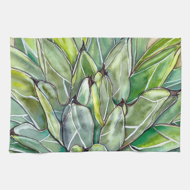Suculenta toalla de cocina Agave (Horizontal)