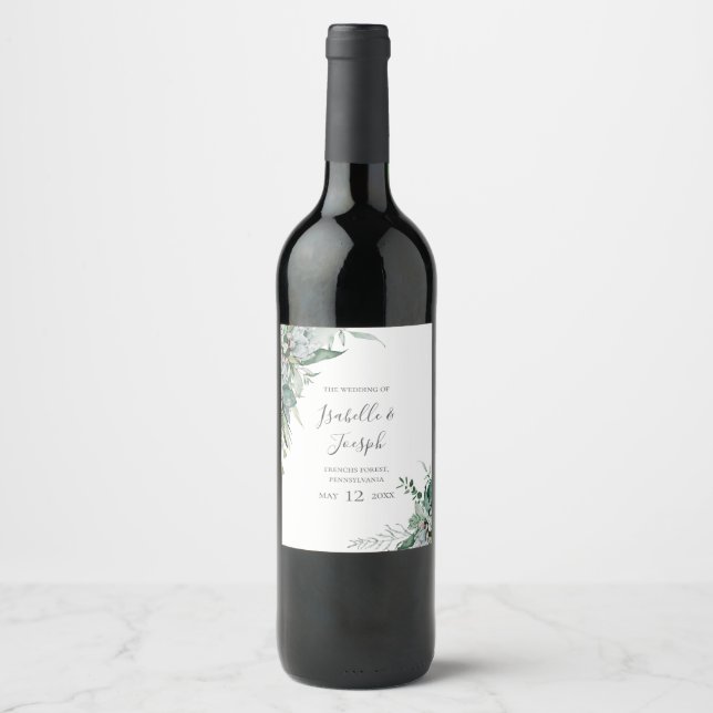 Suculenta vegetación | Etiqueta de vino Boda (Anverso)