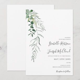 Suculenta vegetación   Invitación a la boda casual