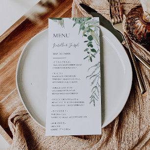 Suculenta vegetación   Menú de cena Boda