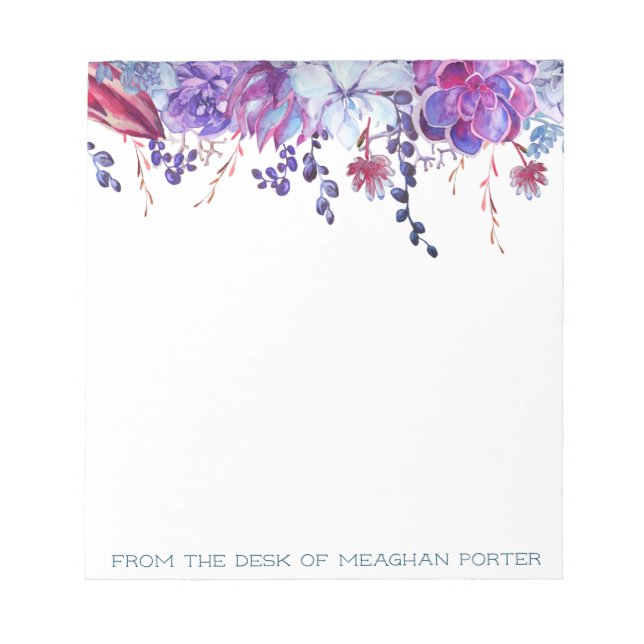 Suculentas Bloc de notas personalizado - desde la  (Frente)