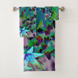 Suculentas flores de sedum en Aqua, púrpura y azul