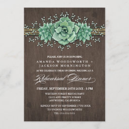 Suculentas invitaciones a cenas de ensayos florale