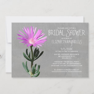 Suculentas invitaciones de duchas de novias en pla