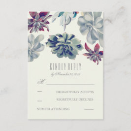 Suculentas tarjetas RSVP de Boda de Bouquet