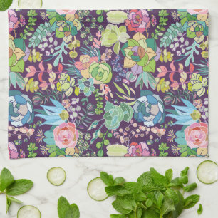 Suculentas toallas de cocina de jardín de cactus