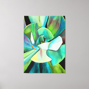 Suculento arte de pintura de acuarela de plantas d