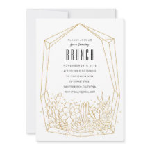 Suculento Brunch Terrarium / Invitación de fiesta